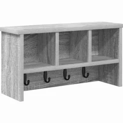 vidaXL Wandmontierter nachttisch Graues Sonoma 50 x 16 x 26 cm