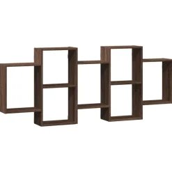 vidaXL Wandregal Braun Eichen-Optik 159x18x65 cm Holzwerkstoff