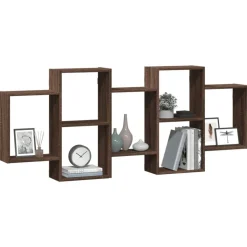 vidaXL Wandregal Braun Eichen-Optik 159x18x65 cm Holzwerkstoff