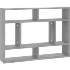 vidaXL Wandregal Grau Sonoma 75x16x55 cm Holzwerkstoff
