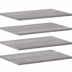 vidaXL Wandregale 4 Stk. Grau Sonoma 60x40x1,5 cm Holzwerkstoff