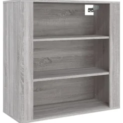 vidaXL Wandschrank Grau Sonoma 80x33x80 cm Holzwerkstoff