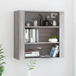 vidaXL Wandschrank Grau Sonoma 80x33x80 cm Holzwerkstoff