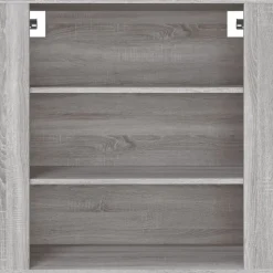 vidaXL Wandschrank Grau Sonoma 80x33x80 cm Holzwerkstoff