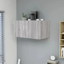 vidaXL Wandschrank Grau Sonoma 80x39x40 cm Holzwerkstoff