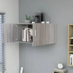 vidaXL Wandschrank Grau Sonoma 80x39x40 cm Holzwerkstoff