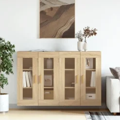 vidaXL Wandschränke 2 Stk. Sonoma-Eiche Holzwerkstoff