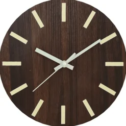 vidaXL Wanduhr mit Leuchtender Skala und Zeiger Braun Ø30 cm