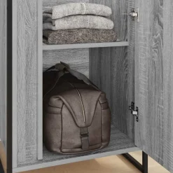 vidaXL Warderobe 2 pcs Graues Sonoma 50 x 50 x 200 cm Holzwerkstoff