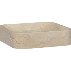vidaXL Waschbecken Creme 40x40x10 cm Marmor