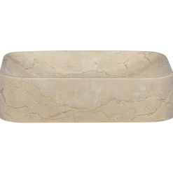 vidaXL Waschbecken Creme 40x40x10 cm Marmor
