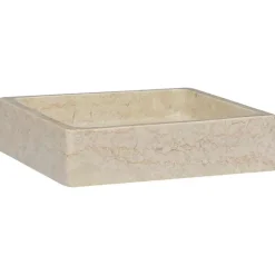 vidaXL Waschbecken Creme 40x40x10 cm Marmor