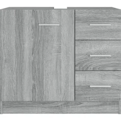 vidaXL Waschbeckenschrank Grau Sonoma 63x30x54 cm Holzwerkstoff