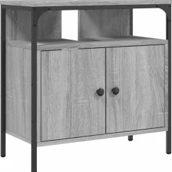 vidaXL Waschbeckenunterschrank Grau Sonoma 60x30x60 cm Holzwerkstoff
