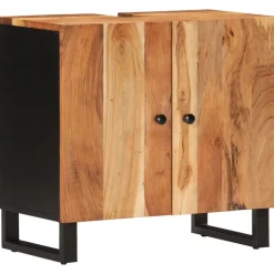 vidaXL Waschbeckenunterschrank Massivholz Akazie und Holzwerkstoff