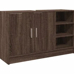 vidaXL Waschbeckenunterschrank Braun Eichen-Optik 90x29x55 cm
