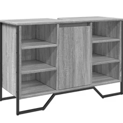 vidaXL Waschbeckenunterschrank Grau Sonoma 91x35x60 cm Holzwerkstoff