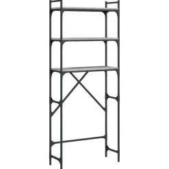 vidaXL Waschmaschinenregal Grau Sonoma 67x25x163 cm Holzwerkstoff