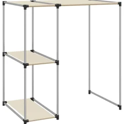 vidaXL Waschmaschinenregal Creme 87x55x90,5 cm Eisen