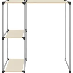 vidaXL Waschmaschinenregal Creme 87x55x90,5 cm Eisen