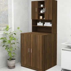 vidaXL Waschmaschinenschrank Braun Eichen-Optik 70,5x25,5x90 cm