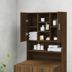 vidaXL Waschmaschinenschrank Braun Eichen-Optik 70,5x25,5x90 cm