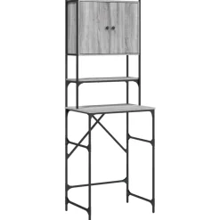 vidaXL Waschmaschinenschrank Grau Sonoma-Eiche 68x48,5x194 cm