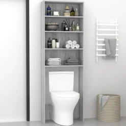 vidaXL Waschmaschinenschrank Grau Sonoma 64x24x190 cm