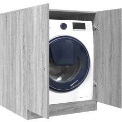 vidaXL Waschmaschinenschrank Grau Sonoma 71x71,5x91,5 cm