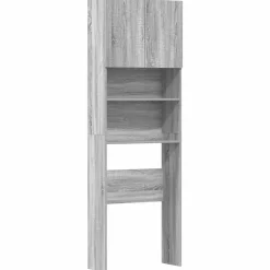vidaXL Waschmaschinenschrank Grau Sonoma 64x24x190 cm Holzwerkstoff