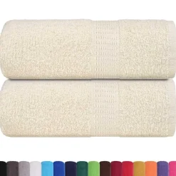 vidaXL Waschtücher FROGN 2 Stk. Creme 30x30 cm 360 g/m²