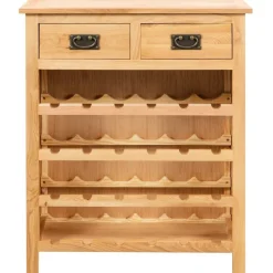 vidaXL Weinschrank 72x32x90 cm Massivholz Eiche