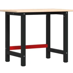 vidaXL Werkbank 100x60x81,5 cm Massivholz Eiche Rechteckig