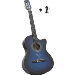 vidaXL Westerngitarre Cutaway mit Equalizer und 6 Saiten Blau