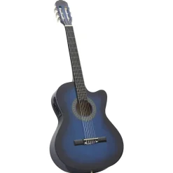 vidaXL Westerngitarre Cutaway mit Equalizer und 6 Saiten Blau