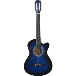vidaXL Westerngitarre Cutaway mit 6 Saiten Blau-Schattiert 38