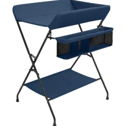 vidaXL Wickeltisch Marineblau Eisen