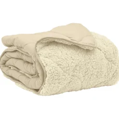 vidaXL Winterbettdecke Creme 140 x 200 cm Mikrofaser und Teddy-Fleece