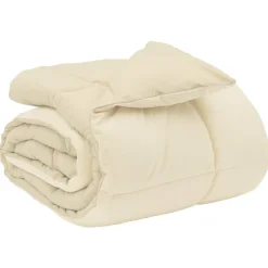 vidaXL Winterbettdecke Gepolstert Creme 135 x 200 cm Mikrofaser