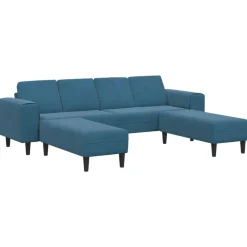 vidaXL Wohnzimmer Couch 3 pcs Blau 250 x 188 x 76 cm