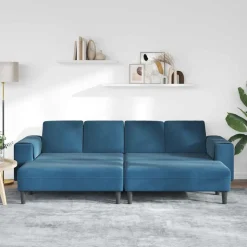 vidaXL Wohnzimmer Couch 3 pcs Blau 250 x 188 x 76 cm