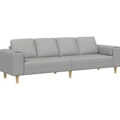 vidaXL Wohnzimmer Couch Wolkengrau 250 x 77 x 76 cm Polyester