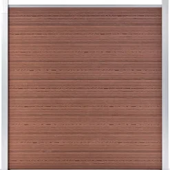 vidaXL WPC Zaun-Set 5 Quadrate + 1 Schräge 965x186 cm Braun