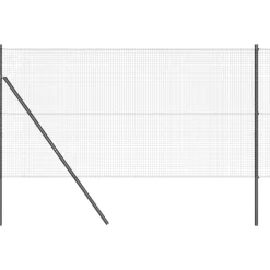 vidaXL Zaunpfosten Grau 50 x 1 m (19 x 19 mm Maschen) Stahl und PVC
