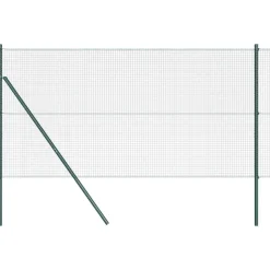 vidaXL Zaunpfosten Grün 50 x 1,4 m (Masche 19 x 19 mm) Stahl und PVC