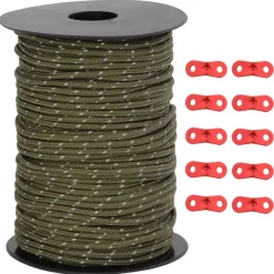 vidaXL Zeltleine Reflektierend mit Seilspannern 50 m 3 mm