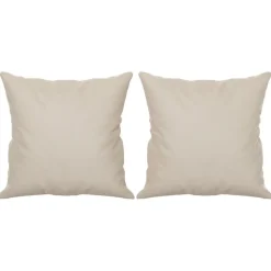 vidaXL Zierkissen 2 Stk. Creme 40x40 cm Mikrofasergewebe