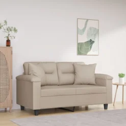 vidaXL Zierkissen 2 Stk. Creme 40x40 cm Mikrofasergewebe