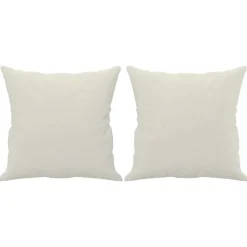 vidaXL Zierkissen 2 Stk. Creme 40x40 cm Samt