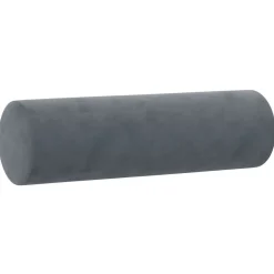vidaXL Zierkissen 2 Stk. Dunkelgrau Ø15x50 cm Samt